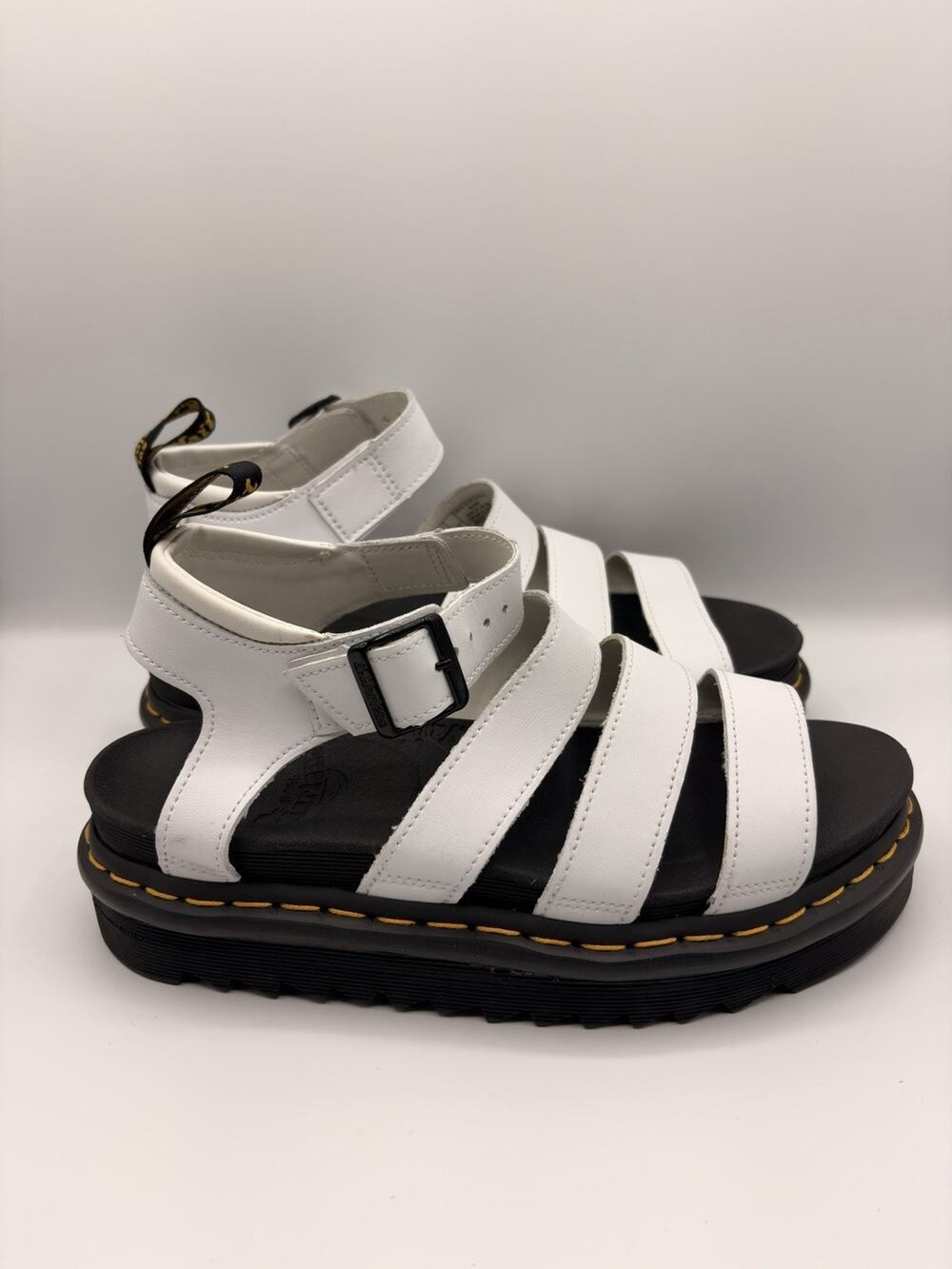 Dr. Martens Blaire Sandals Women's Size 8 White Platform Gladiator Strappy NEW
